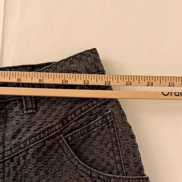 Blaze Riding Gear Vintage High Waist Textured Checkerboard Jeans Black 24x32.5 - Picture 7 of 10